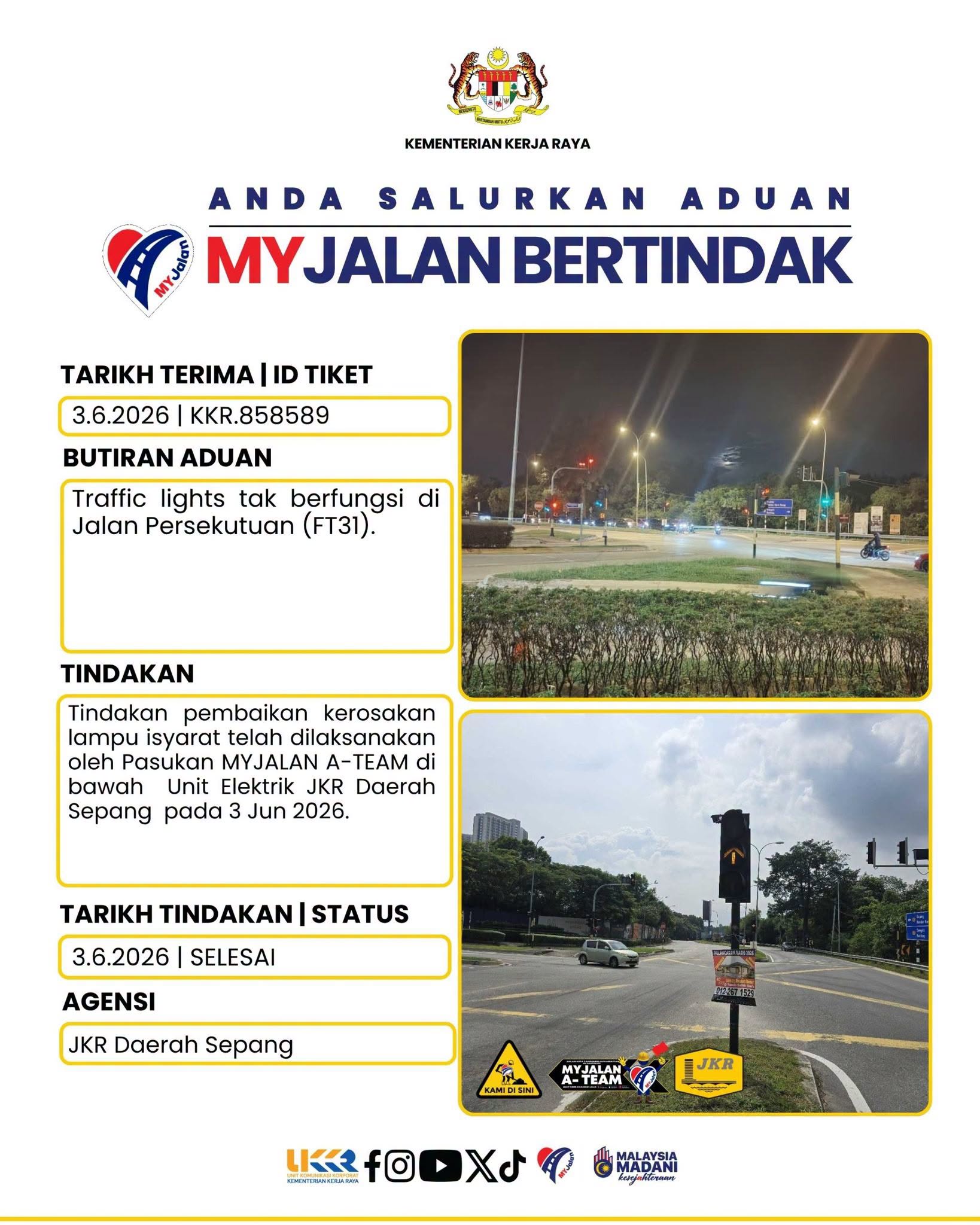 3 Jun 2026 - JKR Daerah Sepang
